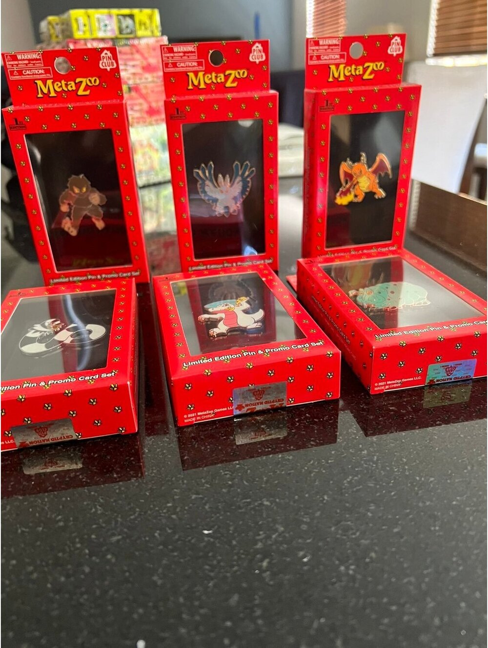 6 Metazoo Limited Edition Pin & Promo Sets